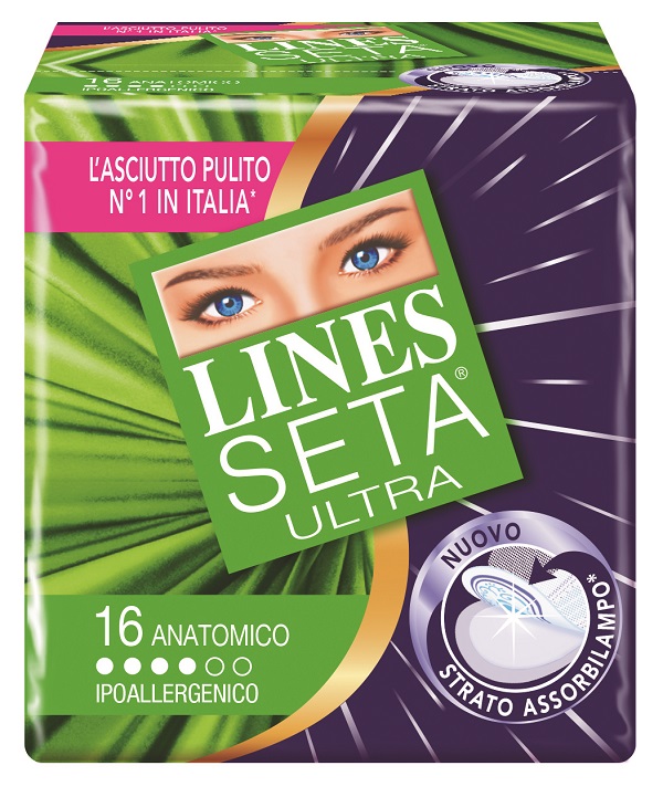 ASSORBENTE LINES SETA ULTRA ANATOMICO 16 PEZZI - Pharmaleader