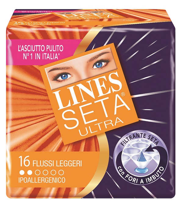 ASSORBENTE LINES SETA ULTRA LEGGERO 16 PEZZI - Pharmaleader