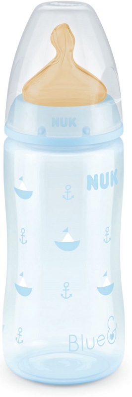 NUK BIBERON R&B PP 300 ML BLUE LATTICE 0-6 MESI 1 PEZZO - Pharmaleader