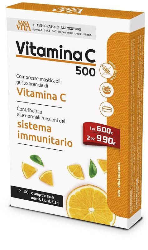 SANAVITA VITAMINA C MASTICABILE 30 COMPRESSE - Pharmaleader