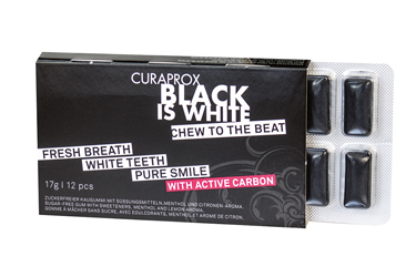 CURAPROX BLACK IS WHITE TO GO CHEWING GUM SLEEVE 12 PEZZI - Pharmaleader