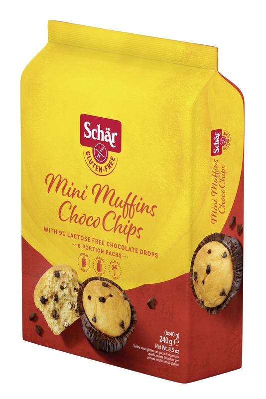 SCHAR MINI MUFFIN CHOCO CHIPS SENZA LATTOSIO 6 MONOPORZIONI DA 40 G - Pharmaleader