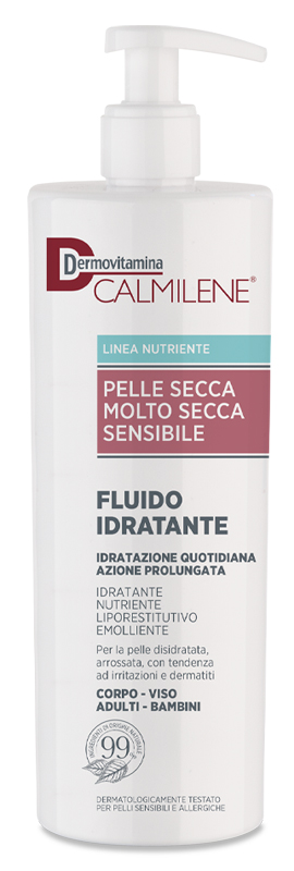 DERMOVITAMINA CALMILENE FLUIDO IDRATANTE PER PELLE SECCA, MOLTO SECCA E SENSIBILE 500 ML - Pharmaleader