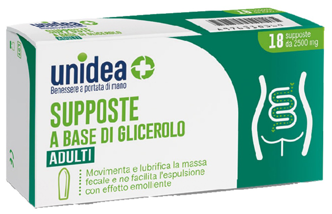 UNIDEA SUPPOSTE GLICEROLO 2500MG 18 PEZZI - Pharmaleader