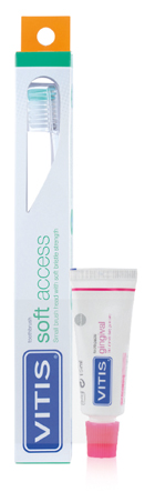 VITIS SPAZZOLINO SOFT ACCESS + DENTIFRICIO GINGIVAL 15 ML - Pharmaleader
