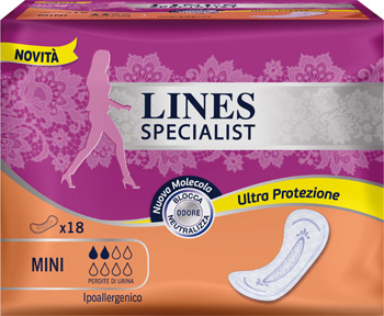 LINES SPECIALIST PANNOLONE MINI FARMA 18 PEZZI - Pharmaleader