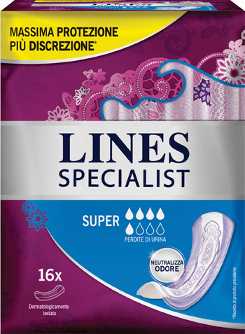 LINES SPECIALIST PANNOLONE SUPER FARMA 16 PEZZI - Pharmaleader
