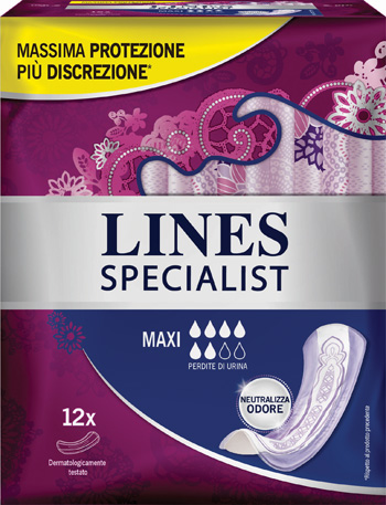 LINES SPECIALIST PANNOLONE MAXI FARMA 12 PEZZI - Pharmaleader