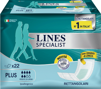LINES SPECIALIST PANNOLONE RETTANGOLARE 22 PEZZI - Pharmaleader