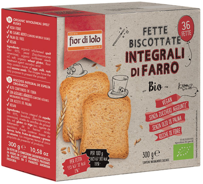FETTE BISCOTTATE FARRO INTEGRALI - Pharmaleader