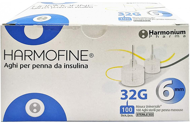 AGO HARMOFINE PENNA DA INSULINA GAUGE 32 6MM 100 PEZZI - Pharmaleader