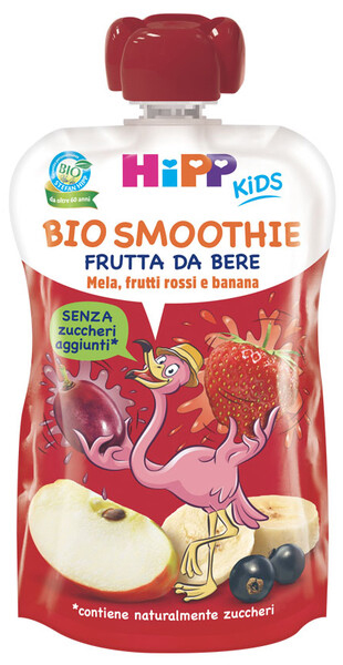 HIPP BIO SMOOTHIES MELA/BAN/FRUTTI ROSSI 120 ML - Pharmaleader