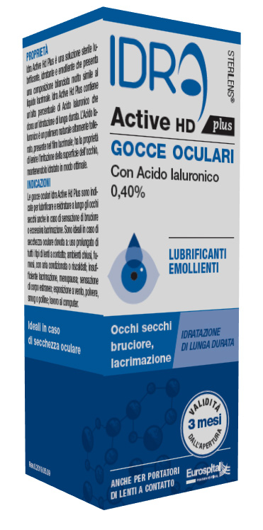 GOCCE OCULARI STERILENS IDRA ACTIVE HD PLUS 10 ML CON ACIDO IALURONICO 0,40% - Pharmaleader
