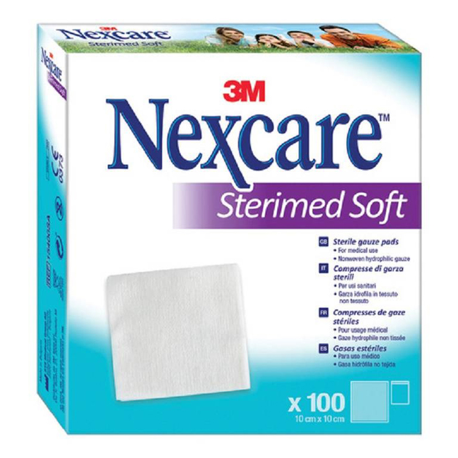 GARZA COMPRESSA STERIMED SOFT IN TESSUTO NON TESSUTO STERILE 10X10CM 100 PEZZI MULTILINGUAL - Pharmaleader