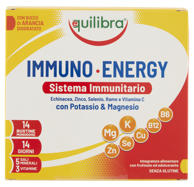 IMMUNO ENERGY SISTEMA IMMUNITARIO POTASSIO & MAGNESIO 14 BUSTINE MONODOSE - Pharmaleader
