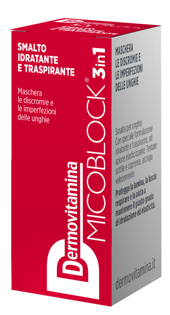 DERMOVITAMINA MICOBLOCK 3 IN 1 SMALTO IDRATANTE E TRASPIRANTE ROSSO 5 ML - Pharmaleader