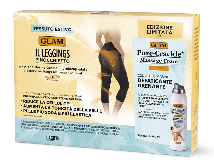 KIT PINOCCHIETTO GUAM + PURE CRACKE MASSAGE FOAM TAGLIA XS/S 150 ML - Pharmaleader