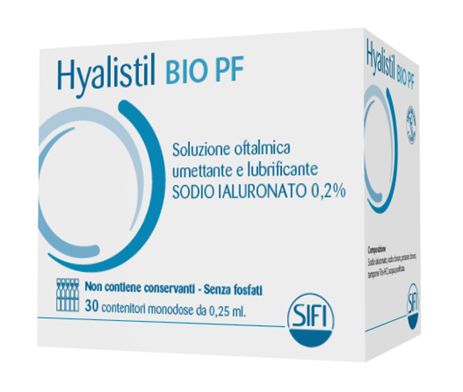 HYALISTIL BIO PF SOLUZIONE OFTALMICA PHOSPHATE FREE MONODOSE A BASE DI ACIDO IALURONICO 0,2% 30 FLACONCINI 0,25 ML - Pharmaleader