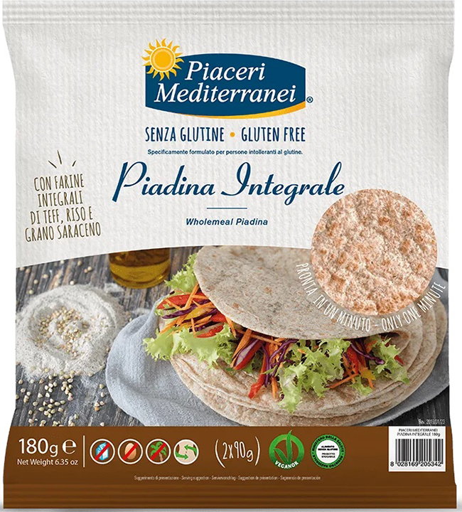 PIACERI MEDIT PIADINA INTEGRALE 180 G - Pharmaleader