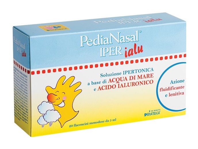 PEDIANASAL IPER SOLUZIONE IPERTONICA CON ACIDO IALURONICO 20 FLACONCINI MONODOSE DA 5 ML - Pharmaleader