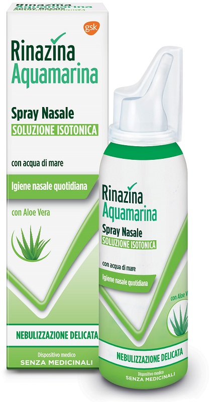 RINAZINA AQUAMARINA ISOTONICA ALOE SPRAY NEBULIZZAZIONE DELICATA 100 ML - Pharmaleader