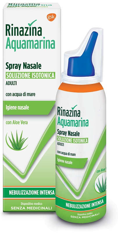 RINAZINA AQUAMARINA ISOTONICA ALOE SPRAY NEBULIZZAZIONE INTENSA 100 ML - Pharmaleader