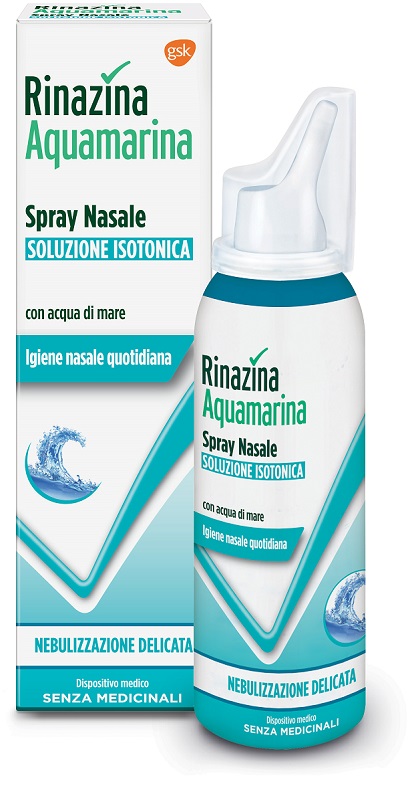 RINAZINA AQUAMARINA ISOTONICA SPRAY NEBULIZZAZIONE DELICATA 100 ML - Pharmaleader