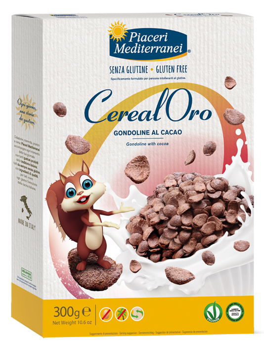 PIACERI MEDITERRANEI CEREALORO GONDOLINE CACAO 300 G - Pharmaleader