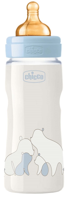 CHICCO BIBERON ORIGINAL 330ML TOUCH REGULAR BOY CON TETTARELLA IN CAUCCIU' - Pharmaleader