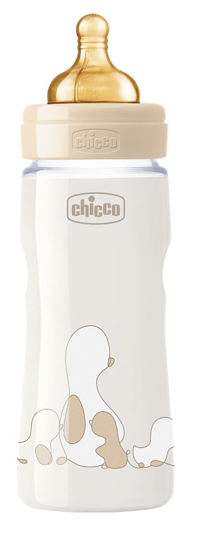 CHICCO BIBERON ORIGINAL 330ML TOUCH REGULAR UNISEX CON TETTARELLA IN CAUCCIU' - Pharmaleader