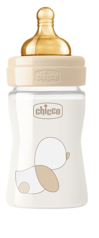 CHICCO BIBERON ORIGINAL 150ML VETRO 1 FORO 1 FORO UNISEX CON TETTARELLA IN CAUCCIU' - Pharmaleader