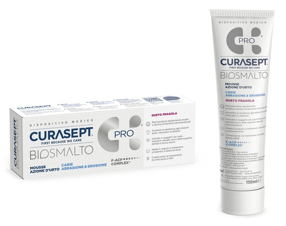 CURASEPT BIOSMALTO MOUSSE CARIE FRAGOLA 50 ML - Pharmaleader