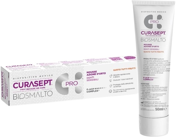 CURASEPT BIOSMALTO MOUSSE DENTI SENSIBILI 50 ML - Pharmaleader