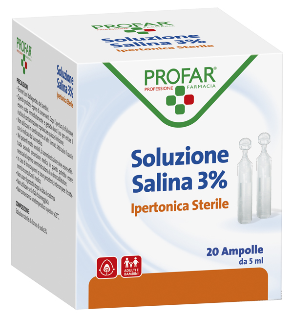 SOLUZIONE IPERTONICA 3% PROFAR 5 ML 20 PEZZI - Pharmaleader