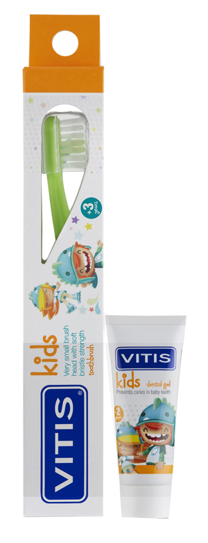 VITIS KIDS SPAZZOLINO + GEL 8 ML - Pharmaleader