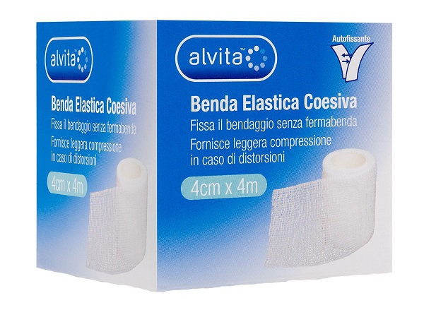 BENDA ELASTICA AUTOADESIVA ALVITA 4X4CM - Pharmaleader