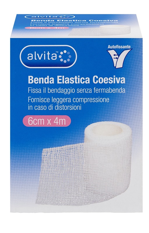 BENDA ELASTICA AUTOADESIVA ALVITA 6X4CM - Pharmaleader