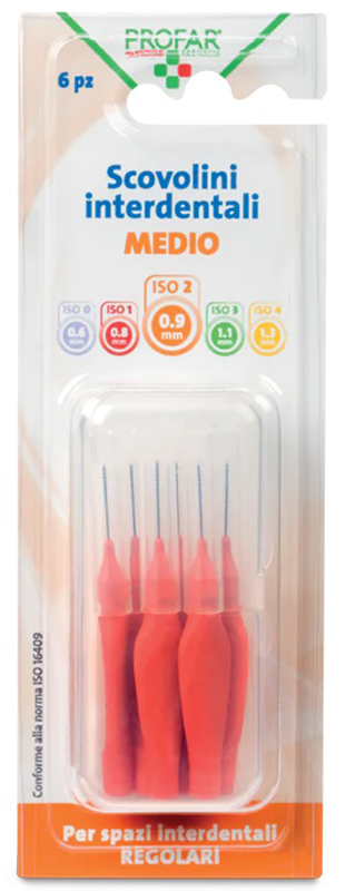 PROFAR SCOVOLINI ARANCIONI 0,9 6 PEZZI - Pharmaleader