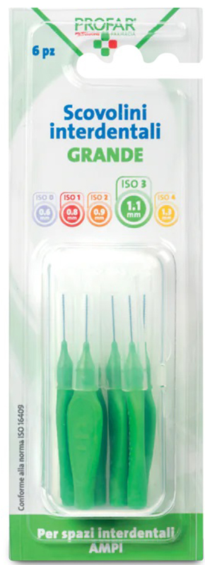 PROFAR SCOVOLINI VERDE 1,1 6 PEZZI - Pharmaleader