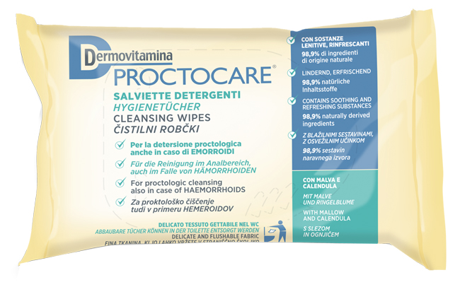 DERMOVITAMINA PROCTOCARE SALVIETTE DETERGENTI 15 PEZZI - Pharmaleader
