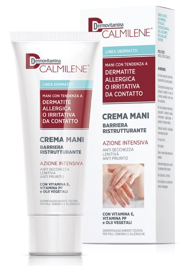 DERMOVITAMINA CALMILENE CREMA MANI BARRIERA RISTRUTTURANTE AZIONE INTENSIVA PER DERMATITE ALLERGICA O IRRITATIVA DA CONTATTO 75 ML - Pharmaleader