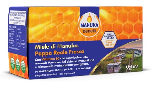MANUKA BENEFIT PAPPA REALE MANUKA VITAMINA B6 10 FLACONCINI 10 ML - Pharmaleader