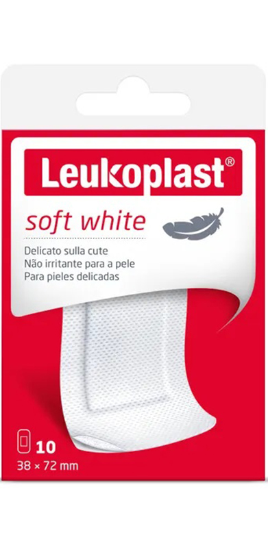 LEUKOPLAST SOFT WHITE 72 X 38 CM 10 PEZZI - Pharmaleader