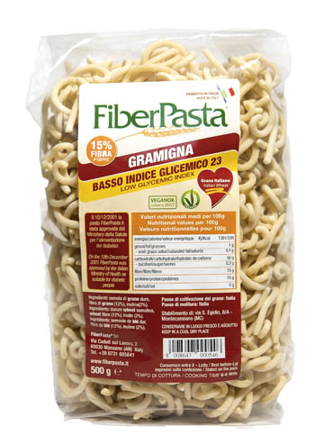 FIBERPASTA GRAMIGNA BASSO INDICE GLICEMICO 500 G - Pharmaleader
