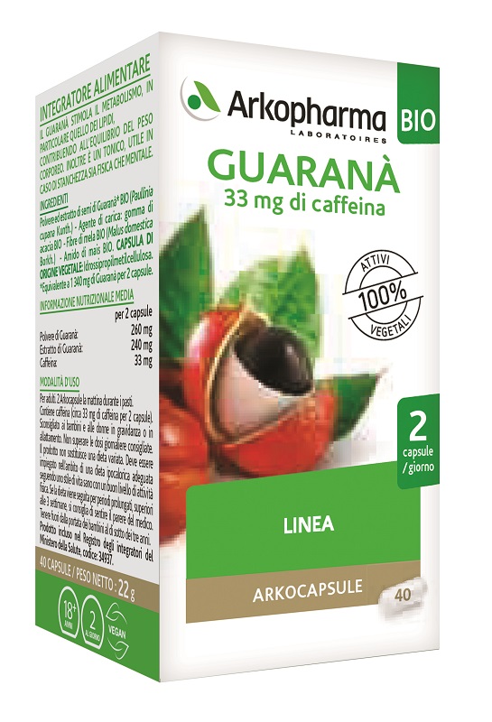 ARKO CAPSULE GUARANA' BIO 40 CAPSULE - Pharmaleader