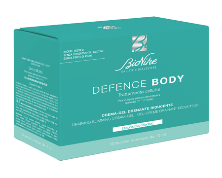 DEFENCE BODY TRATTAMENTO CELLULITE CREMA GEL DRENANTE RIDUCENTE 30 BUSTINE DA 10 ML - Pharmaleader