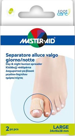 DIVARICATORE ALLUCE GIORNO/NOTTE MASTER-AID FOOTCARE LARGE 2 PEZZI D12 - Pharmaleader