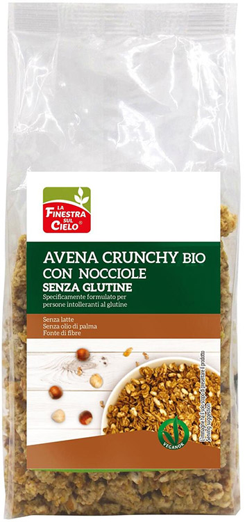 CRUNCHY SENZA GLUTINE AVENA E NOCCIOLA 250 G - Pharmaleader