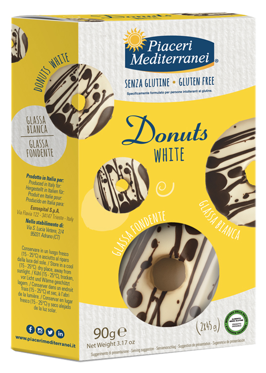 PIACERI MEDITERRANEI DONUTS WHITE 90 G - Pharmaleader