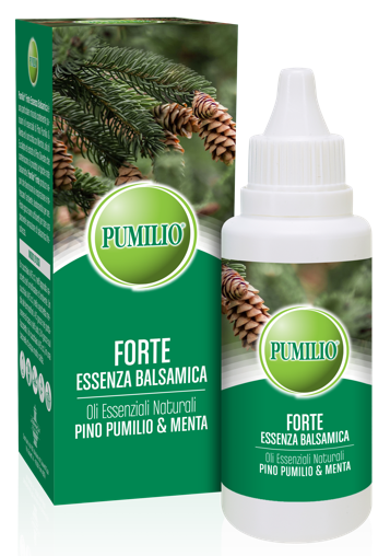 PUMILIO FORTE ESSENZA BALSAMICA OLI ESSENZIALI NATURALI PINO PUMILIO & MENTA 40 ML - Pharmaleader